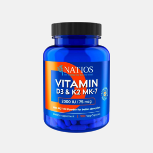 Natios Vitamin D3 & K2 (MenaQ7 MK-7) 2000 IU & 75 mcg