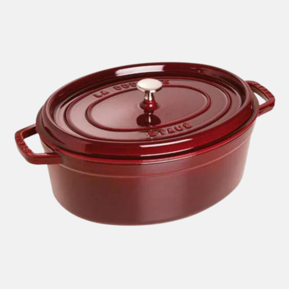 Staub Litinový oválný hrnec s poklicí Cocotte grenadina 29 cm/ 4,2 l