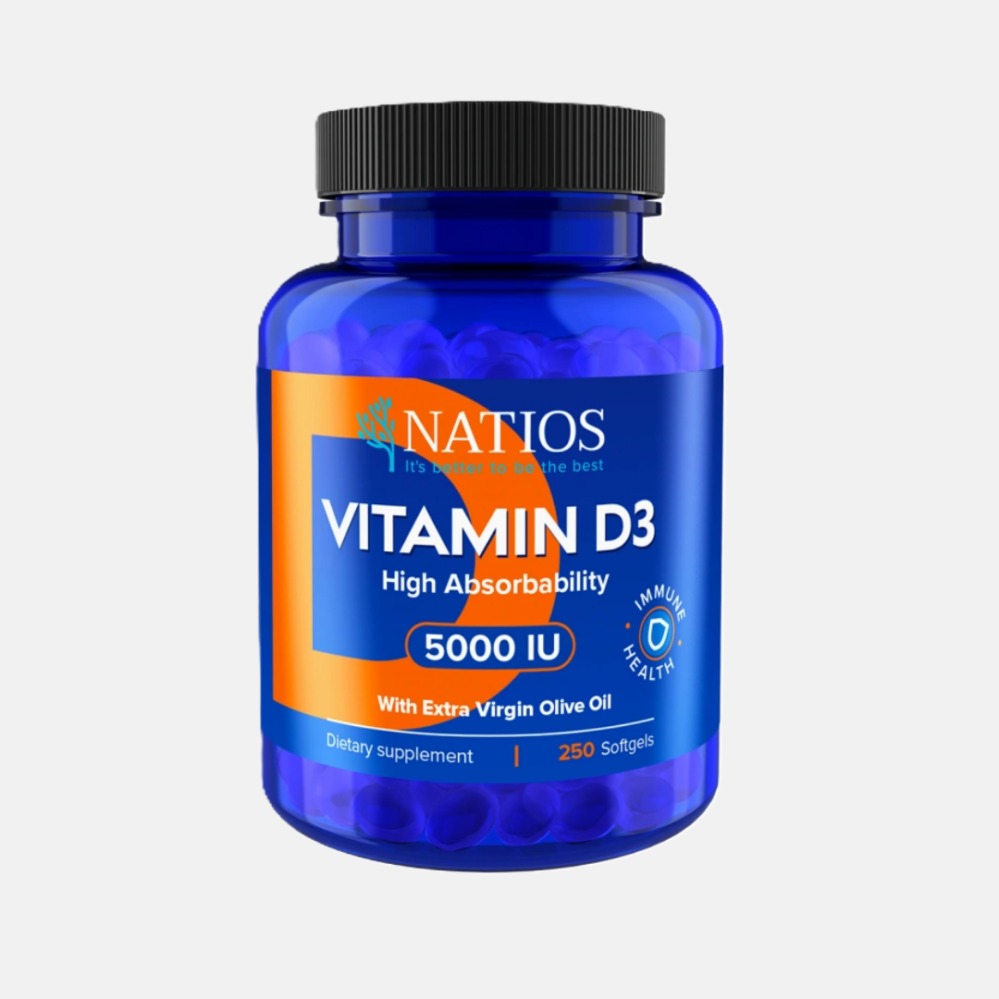 Natios Vitamín D3 5000 IU s olivovým olejem