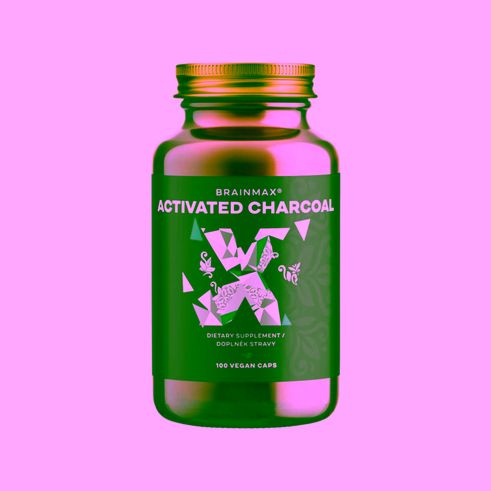 BrainMax Activated Charcoal aktivní uhlí z kokosových skořápek 575 mg