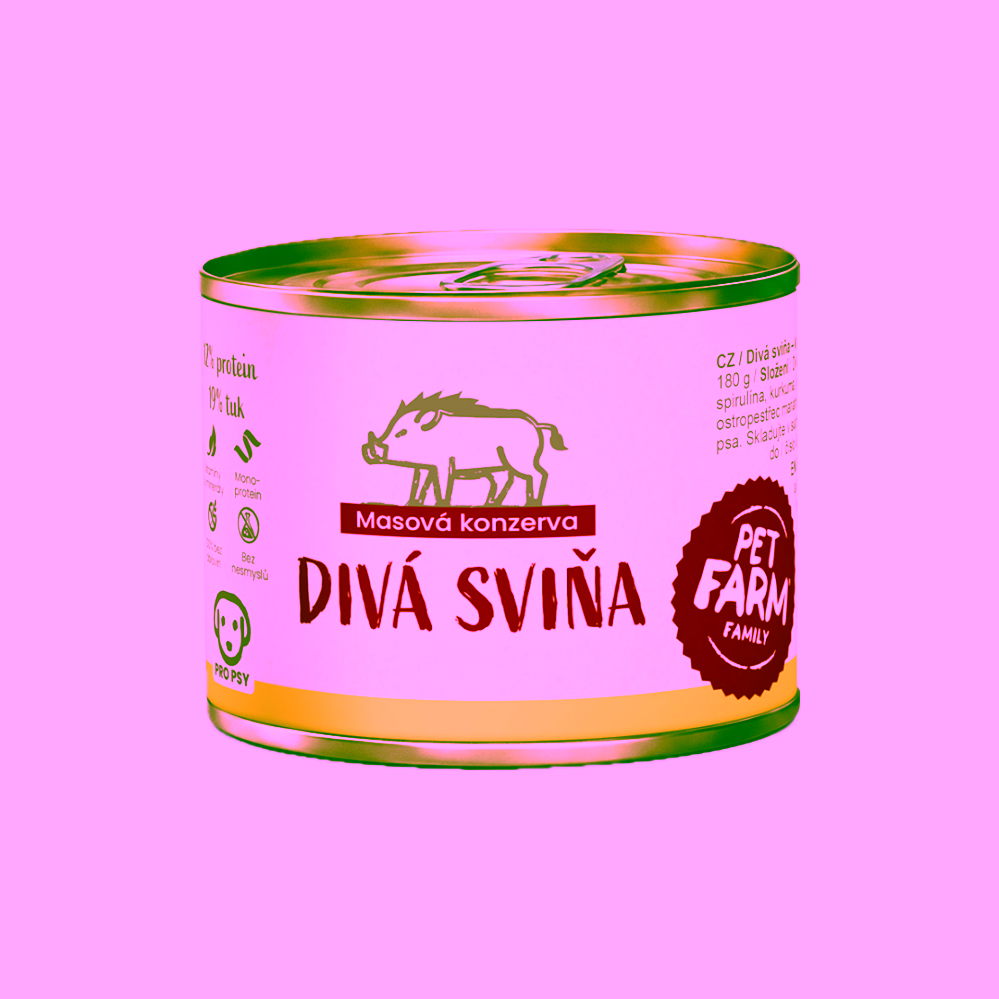Pet Farm Family Divá sviňa konzerva pro psy