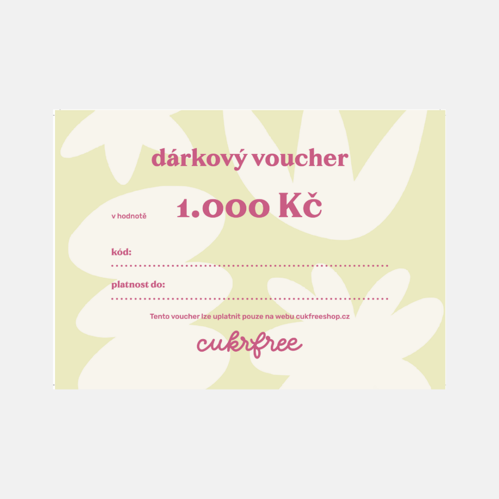 Dárkový voucher cukrfree poštou