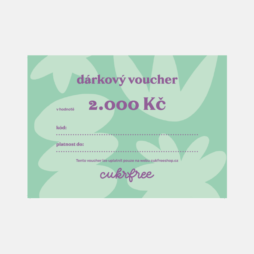 Dárkový voucher cukrfree poštou