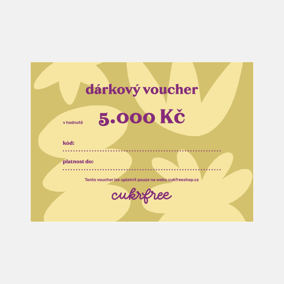 Dárkový voucher cukrfree poštou