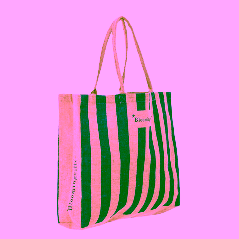 Bloomingville Bergamo nákupní taška modrá