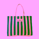 Bloomingville Bergamo nákupní taška modrá