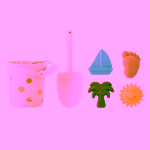 Bloomingville Agnes silikonový kyblík s formičkami a lopatkou