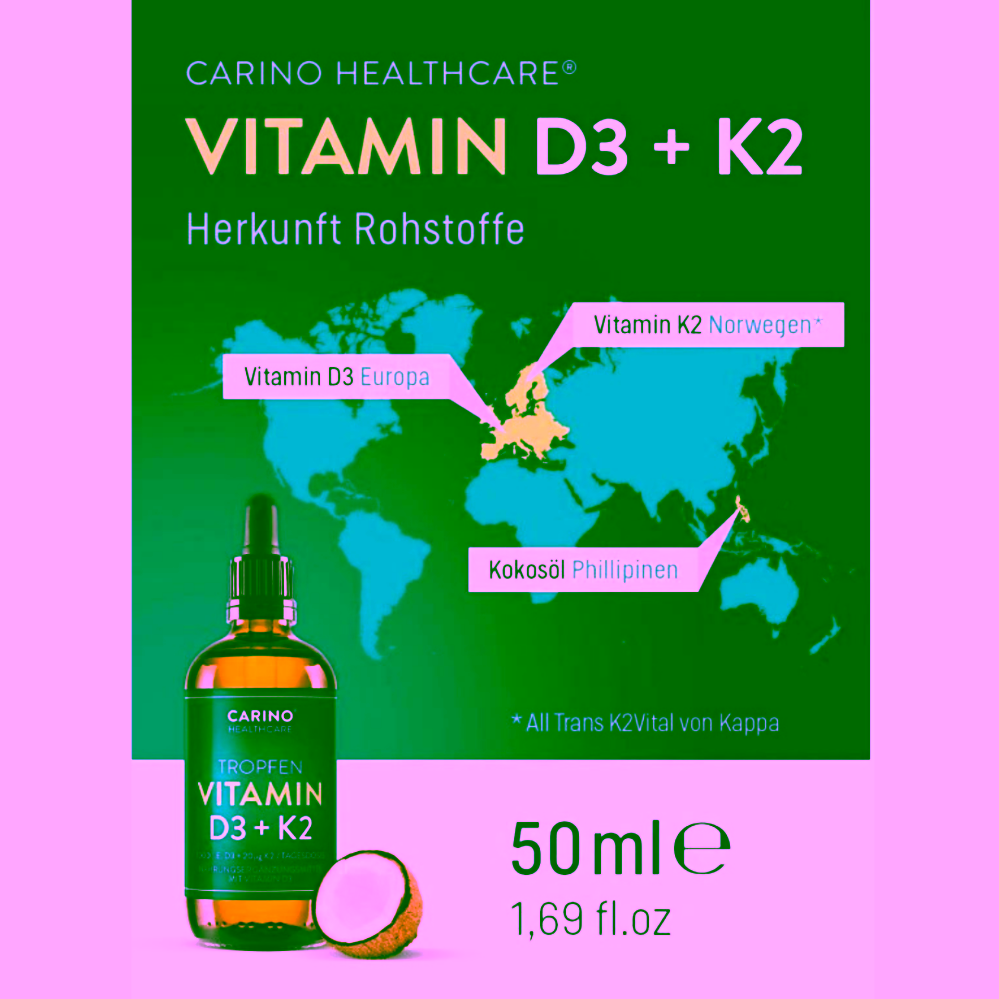 Carino Healthcare Vitamin D3+K2 v MCT oleji