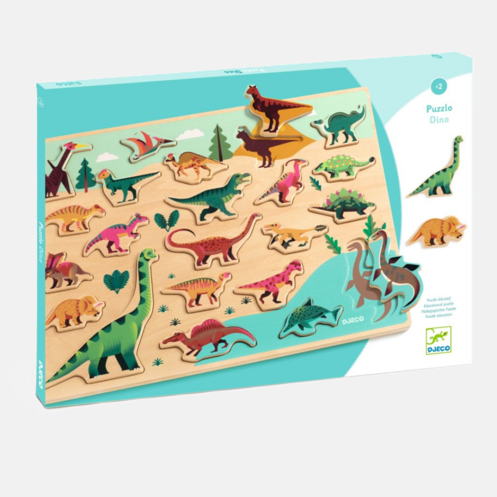 Djeco Puzzlo Dino dřevěné puzzle s dinosaury