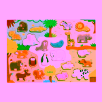 Djeco Puzzlo Animo dřevěné puzzle se zvířátky