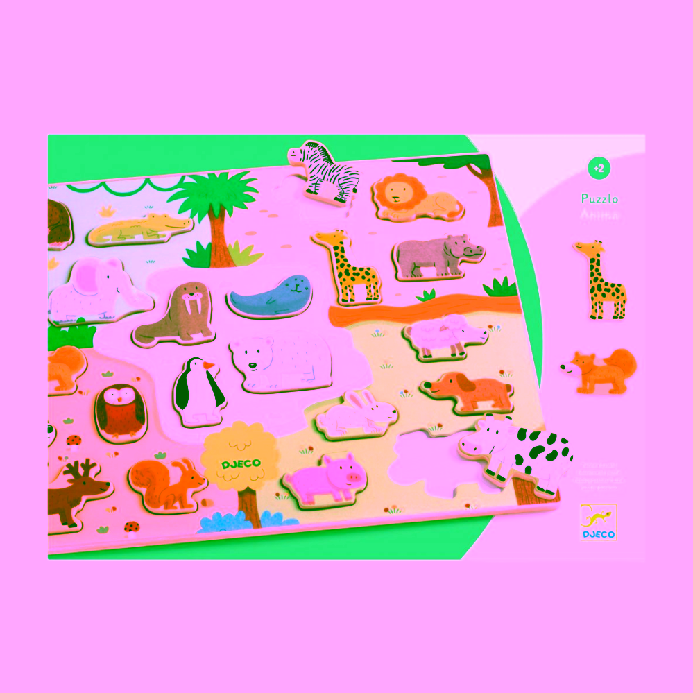 Djeco Puzzlo Animo dřevěné puzzle se zvířátky