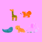 Djeco Puzzlo Animo dřevěné puzzle se zvířátky