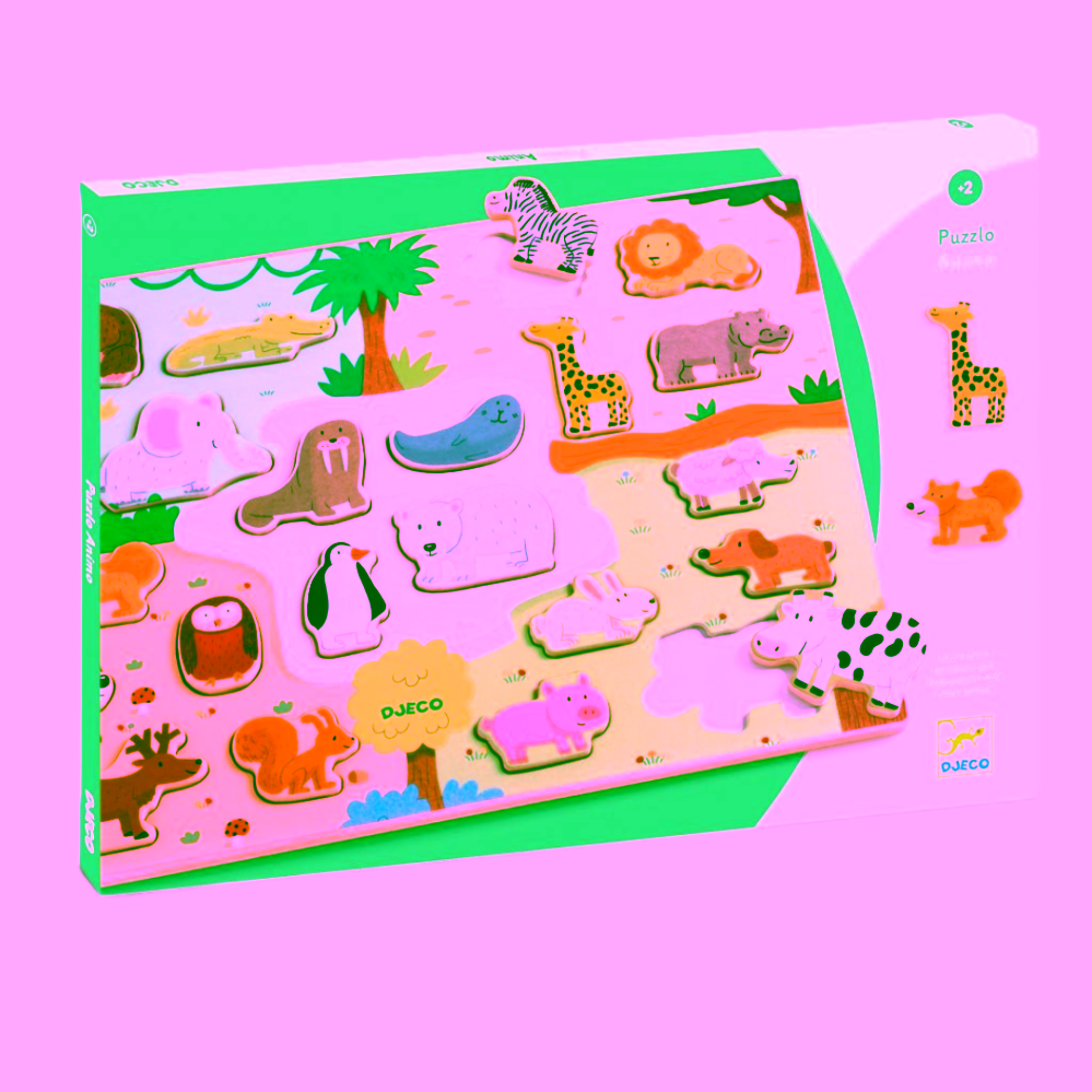 Djeco Puzzlo Animo dřevěné puzzle se zvířátky