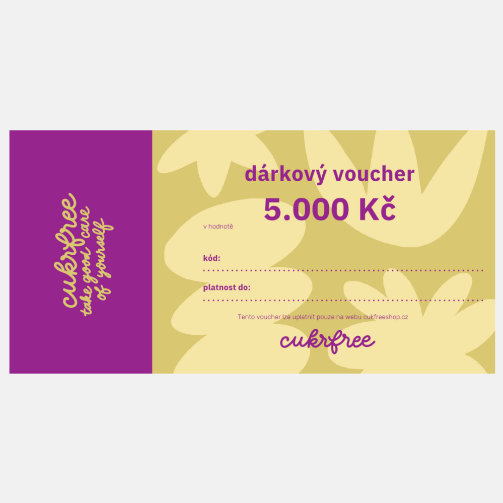 Dárkový voucher cukrfree e-mailem