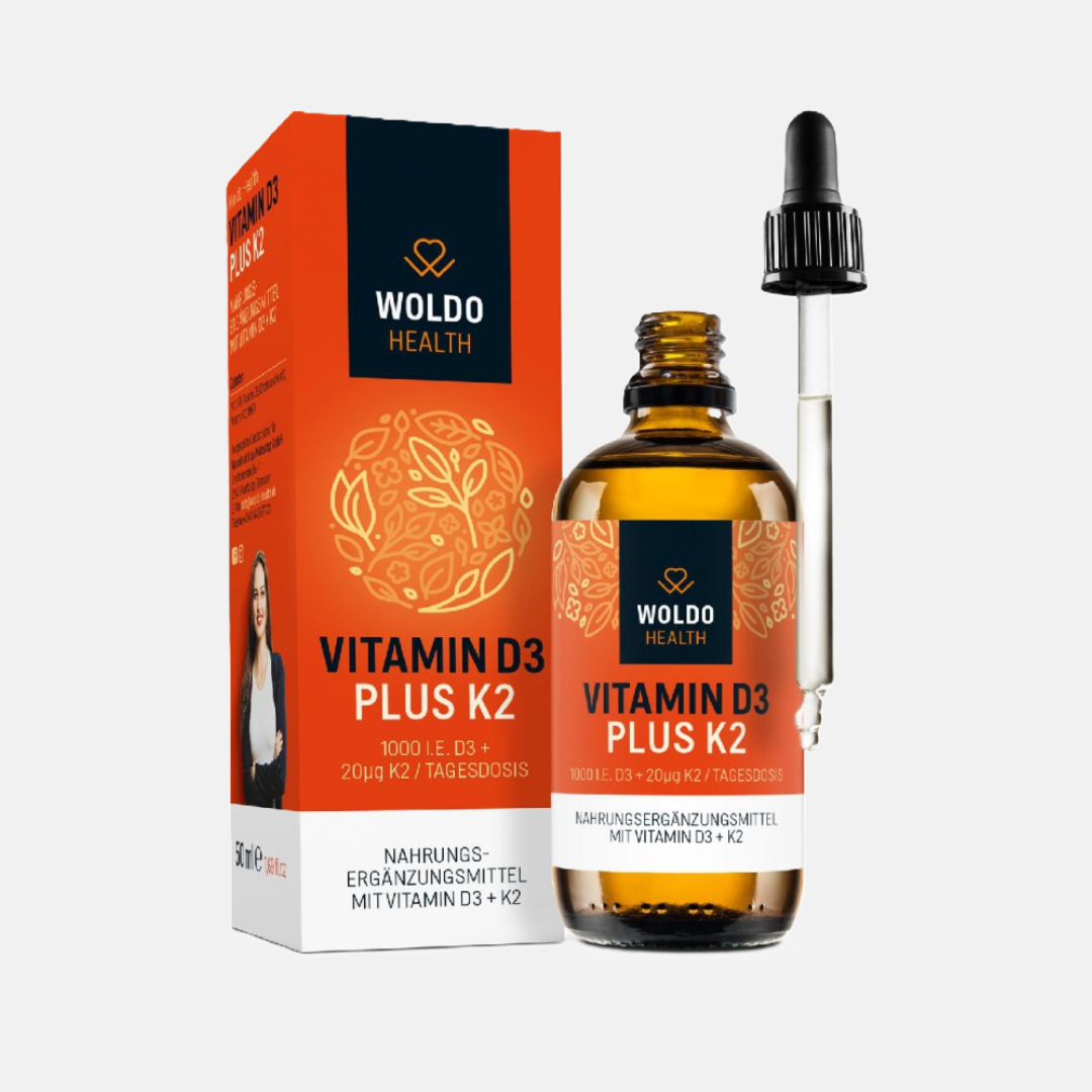 Woldohealth Vitamin D3+K2 v MCT oleji