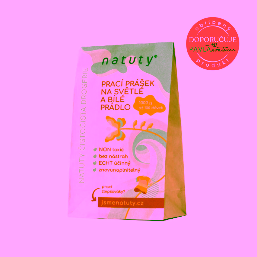 Natuty Prací prášek na světlé a bílé prádlo