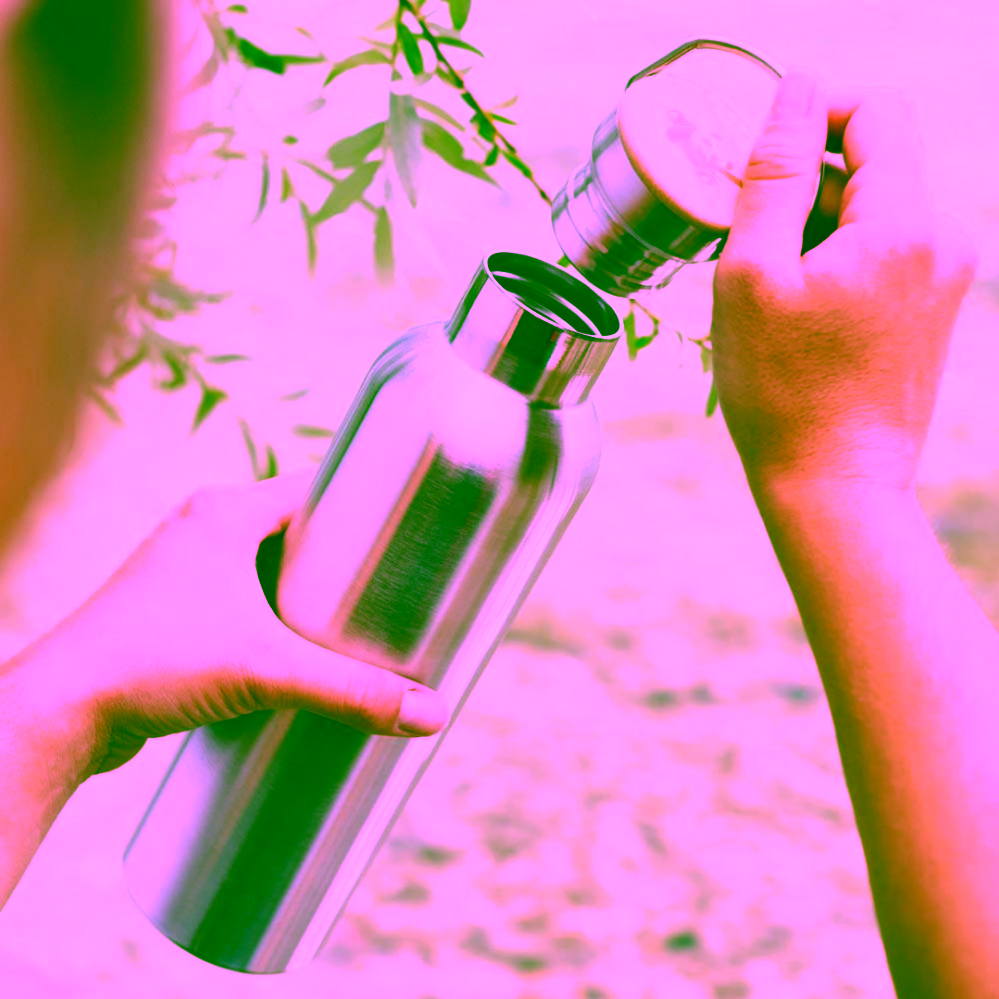 Pandoo Nerezová termoska s bambusovým víčkem 750 ml