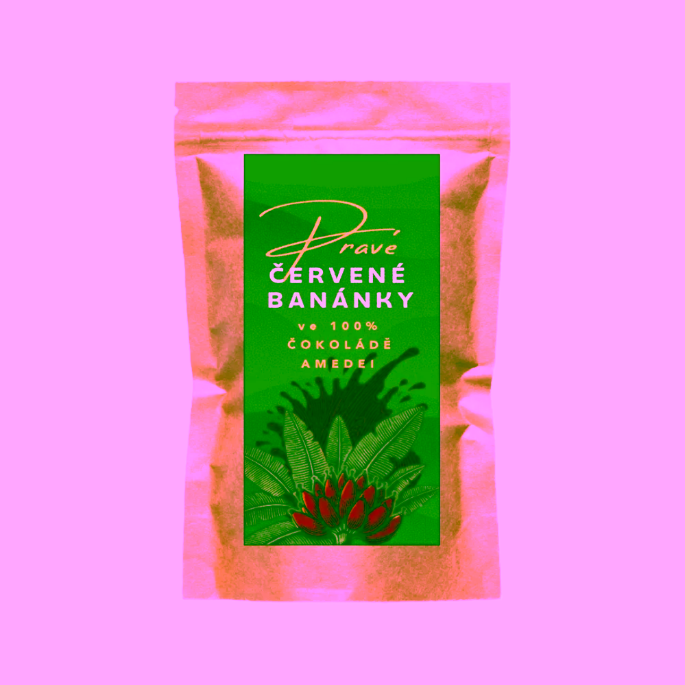 Amedei Pravé červené banánky ve 100% čokoládě Indie