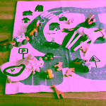 Bloomingville Mini Dětský koberec Dennis šedý