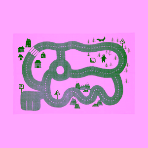 Bloomingville Mini Dětský koberec Dennis šedý