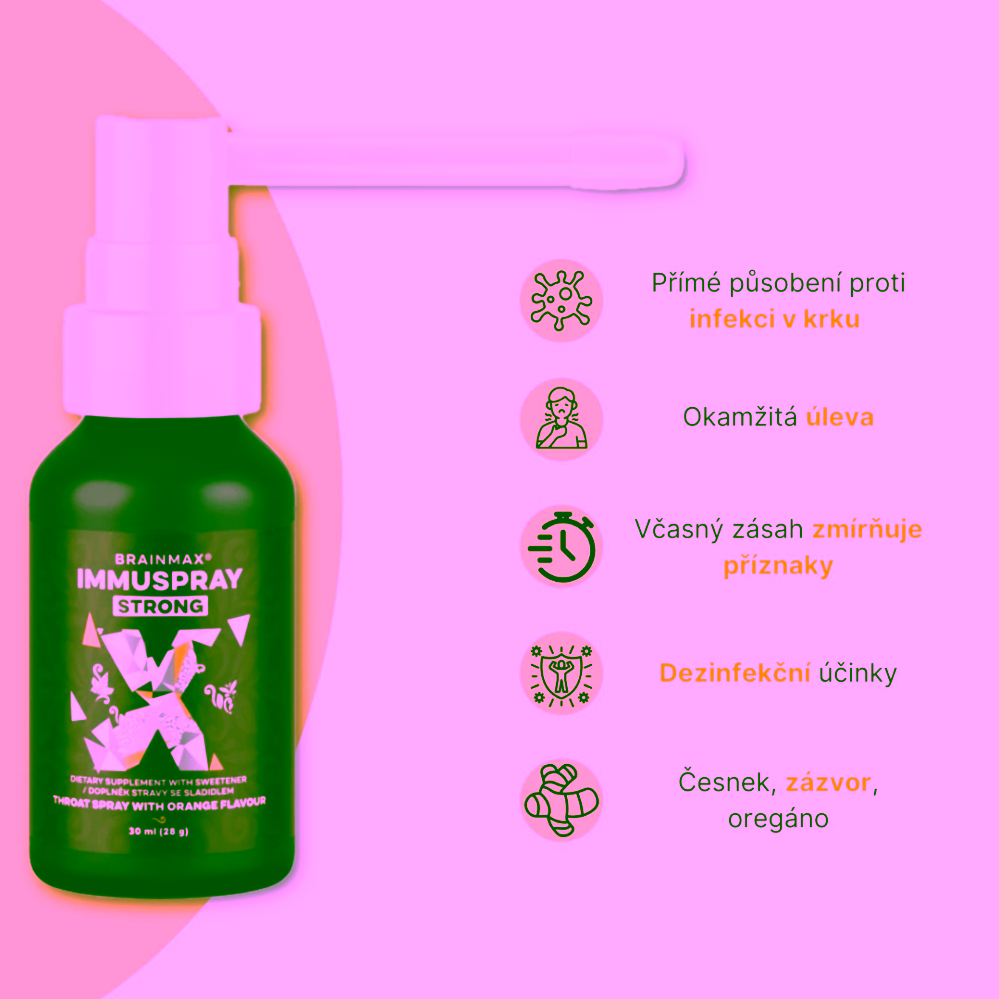BrainMax ImmuSpray Strong Sprej pro podporu imunitního systému