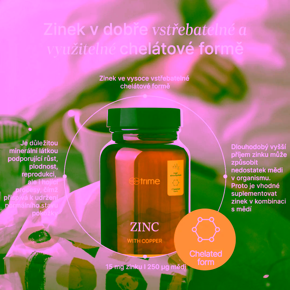Trime Zinek chelát 15 mg + měď