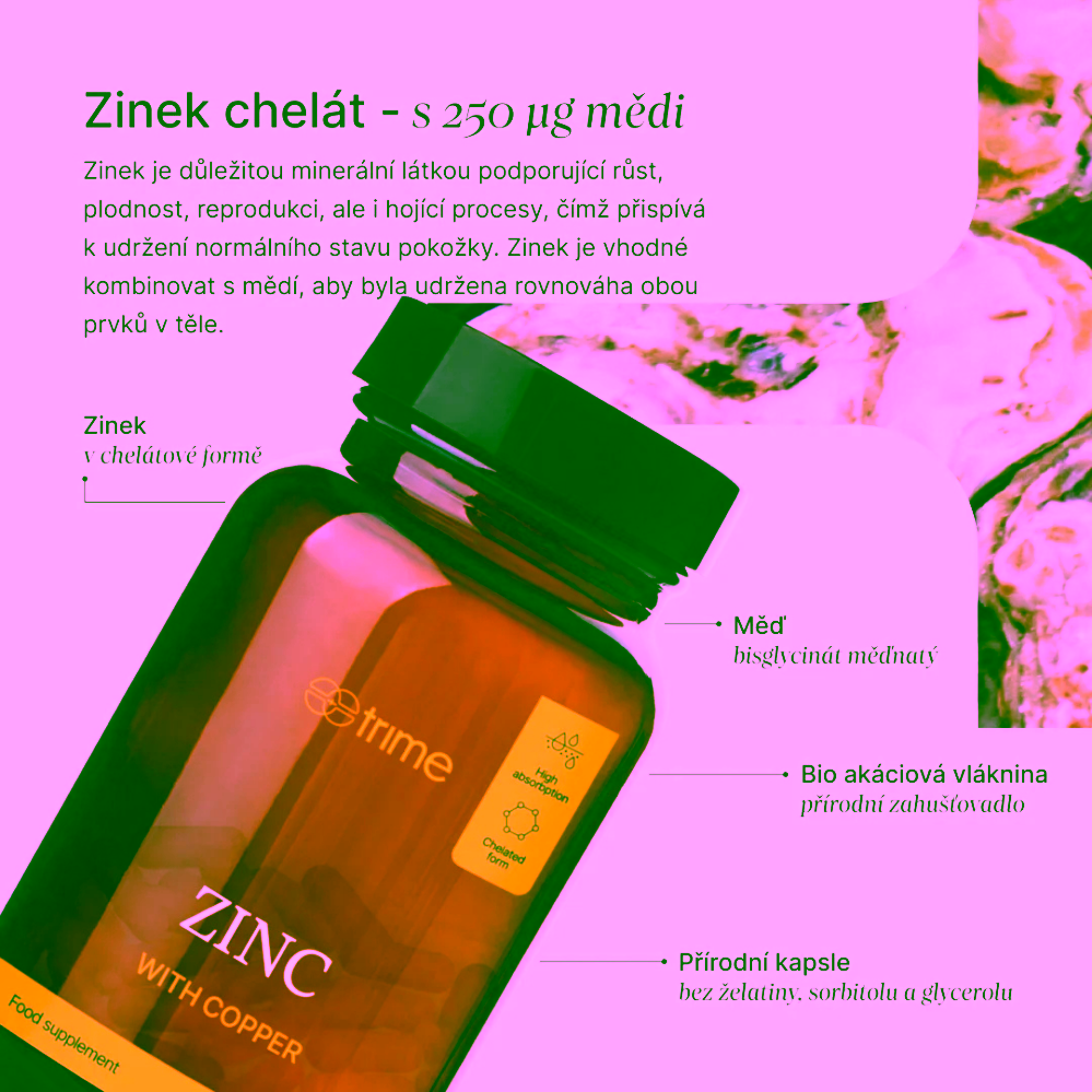 Trime Zinek chelát 15 mg + měď
