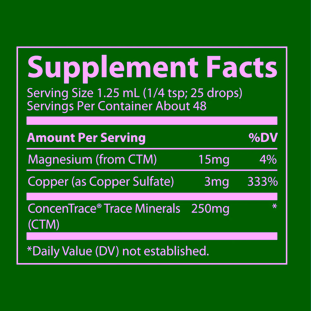 Trace Minerals Tekutá měď