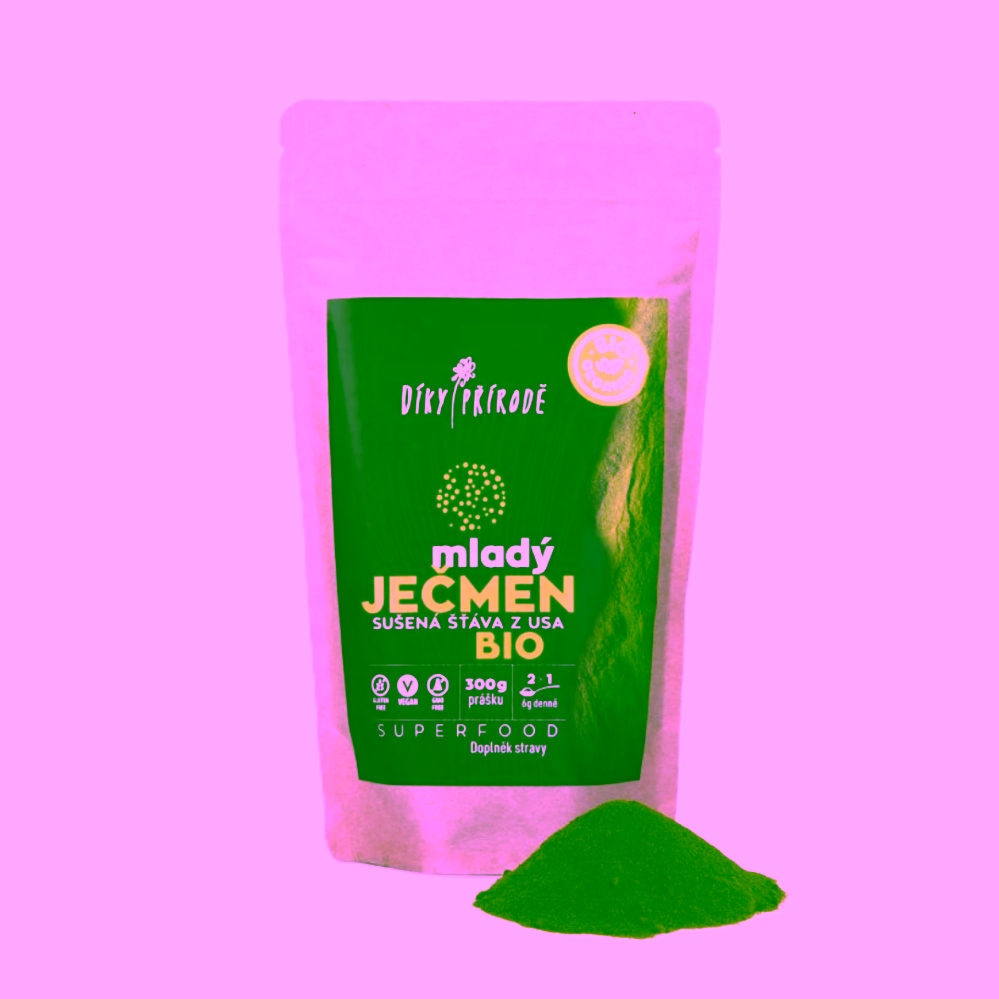 Díky přírodě Mladý ječmen BIO sušená šťáva z USA
