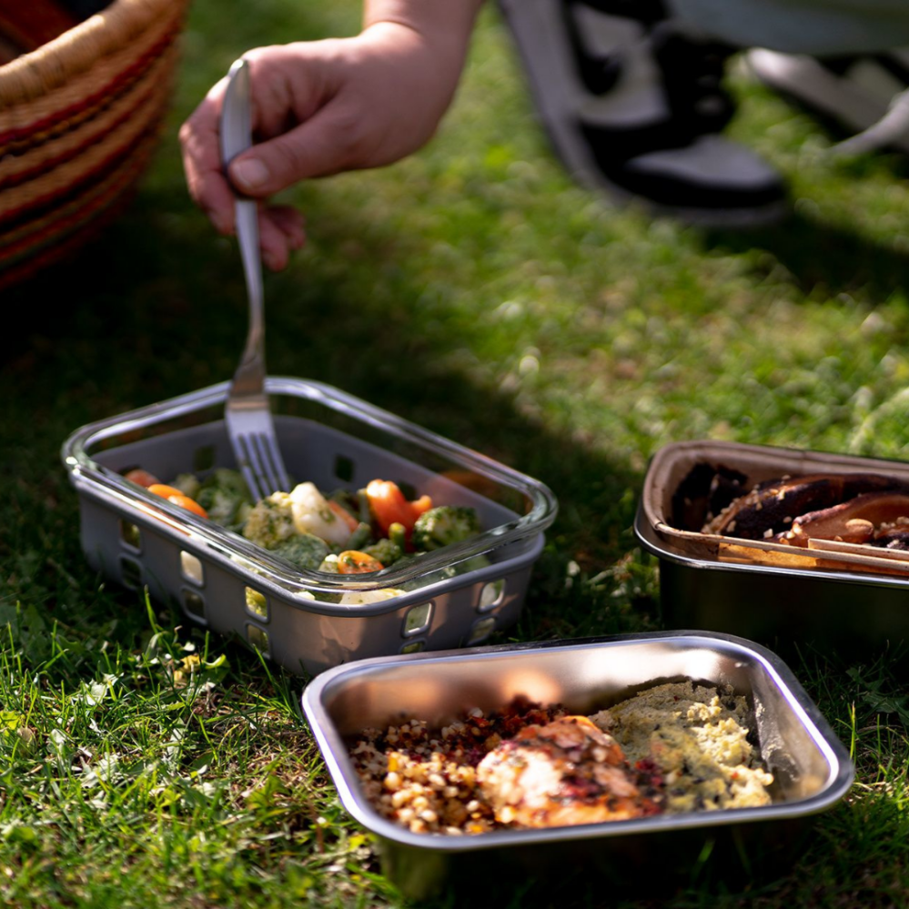 Pika Nerezový jídelní box 1 780 ml se skleněným víkem (PKMS1780)