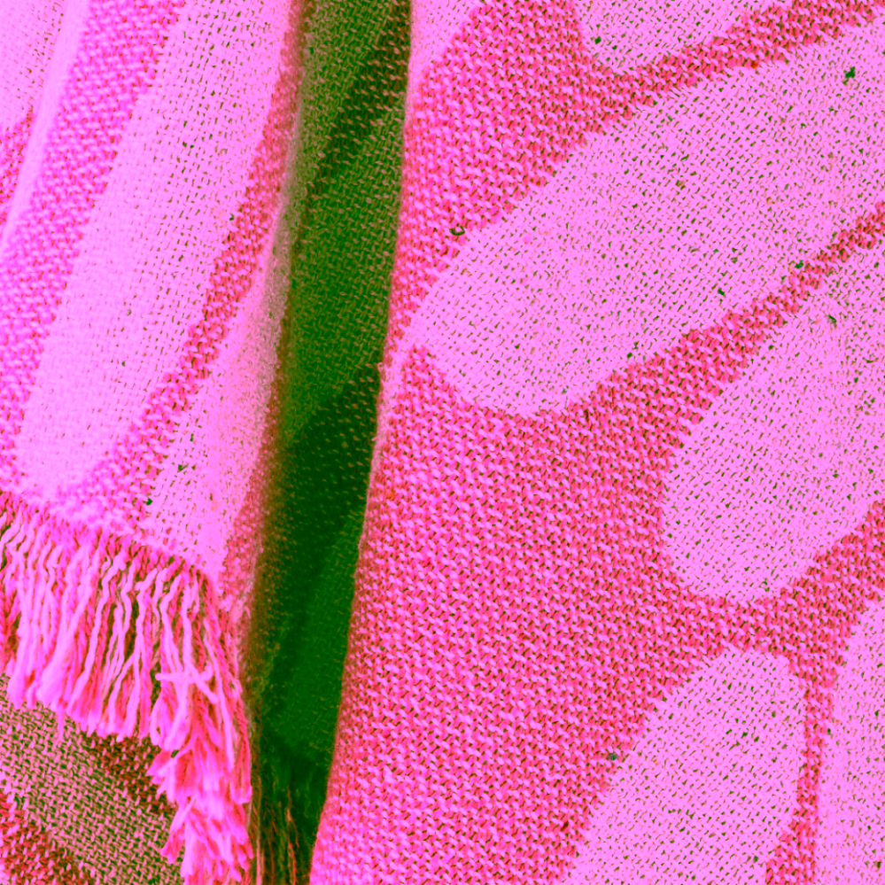 Bloomingville Alk bavlněný přehoz růžový