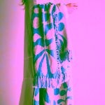 Bloomingville Nevine bavlněný přehoz modrý