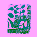 Bloomingville Nevine bavlněný přehoz modrý