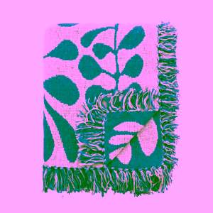 Bloomingville Nevine bavlněný přehoz modrý