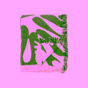 Bloomingville Alk bavlněný přehoz lahvově zelený