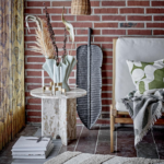 Bloomingville Alk bavlněný přehoz lahvově zelený