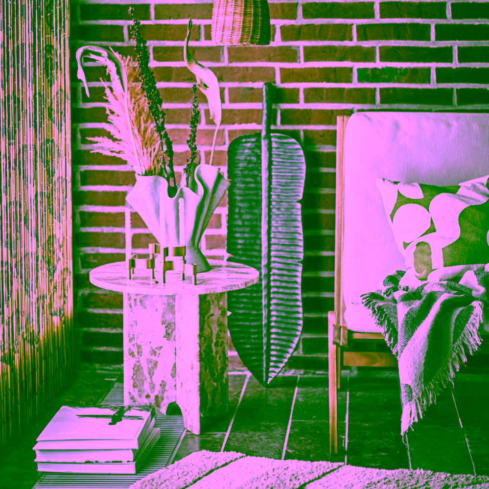 Bloomingville Alk bavlněný přehoz lahvově zelený