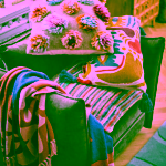 Bloomingville Atle bavlněný přehoz terakota