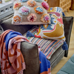 Bloomingville Atle bavlněný přehoz terakota