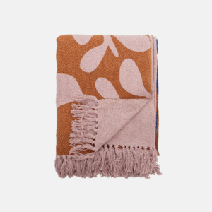 Bloomingville Atle bavlněný přehoz terakota