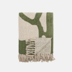 Bloomingville Dalmine bavlněný přehoz zelený