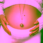 Ilado Amor Pregnancy Necklace Gold těhotenská bola