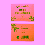 Pandoo Bambusové vatové tyčinky do uší s bio bavlnou 200 ks