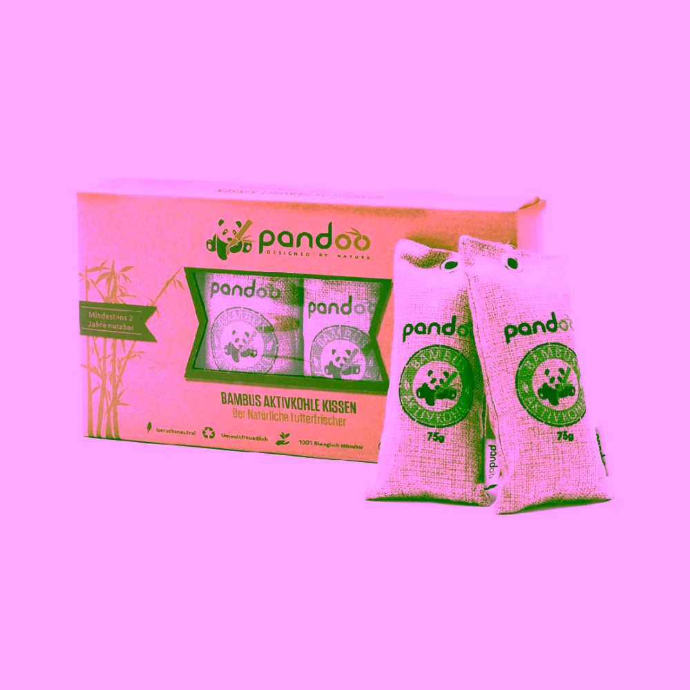 Pandoo Přírodní bambusový čistič vzduchu s aktivním uhlím 4x75 g