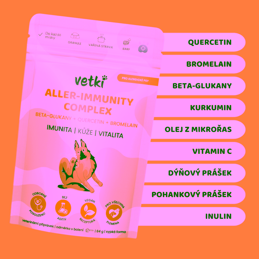 Vetki Aller-Immunity Complex Komplex imunita, zažívání, srst a kůže