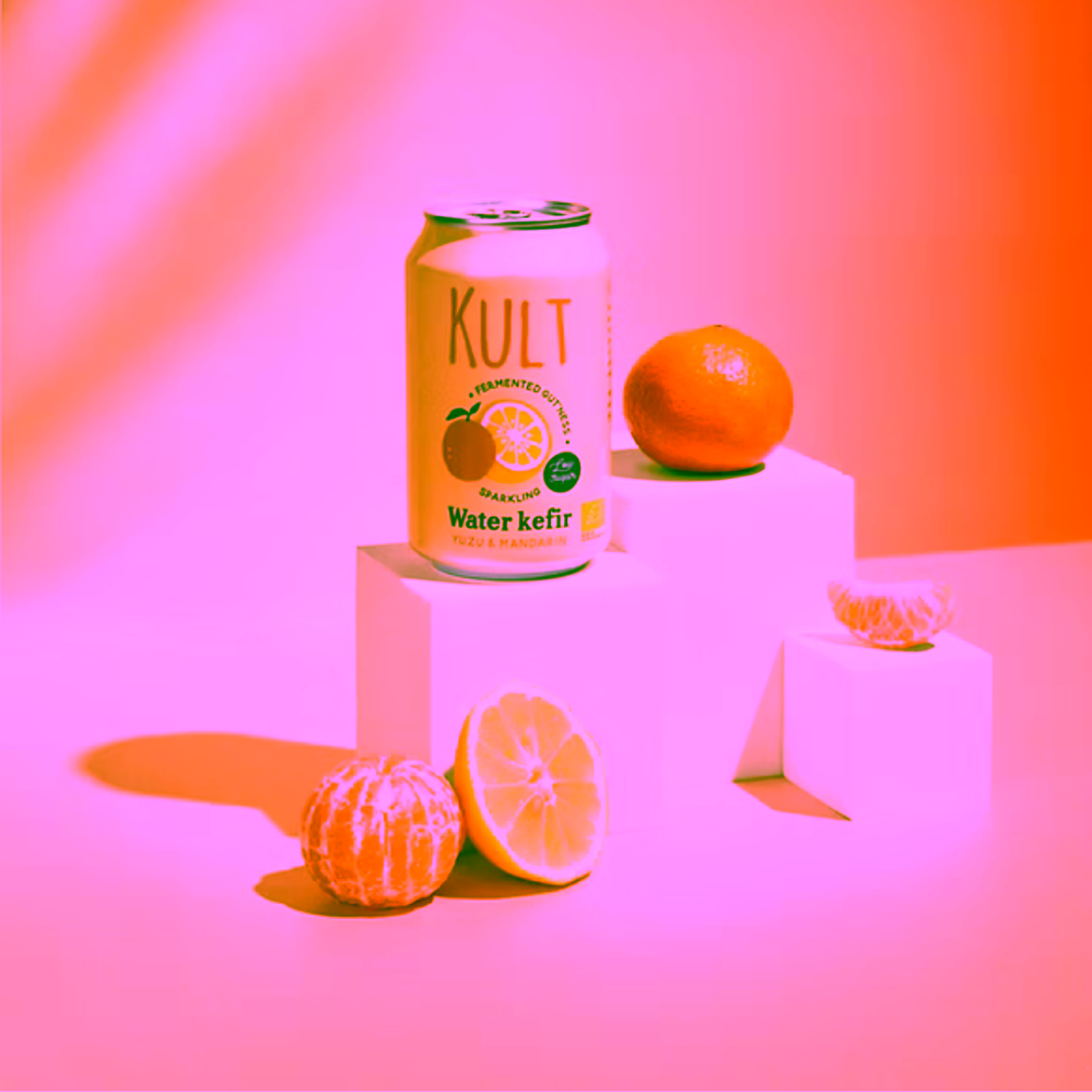 Kult Bio vodní Kefír Yuzu a Mandarinka