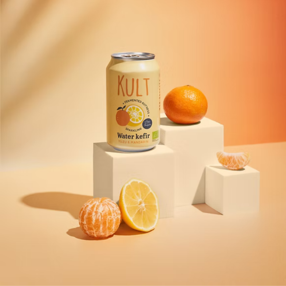 Kult Bio vodní Kefír Yuzu a Mandarinka