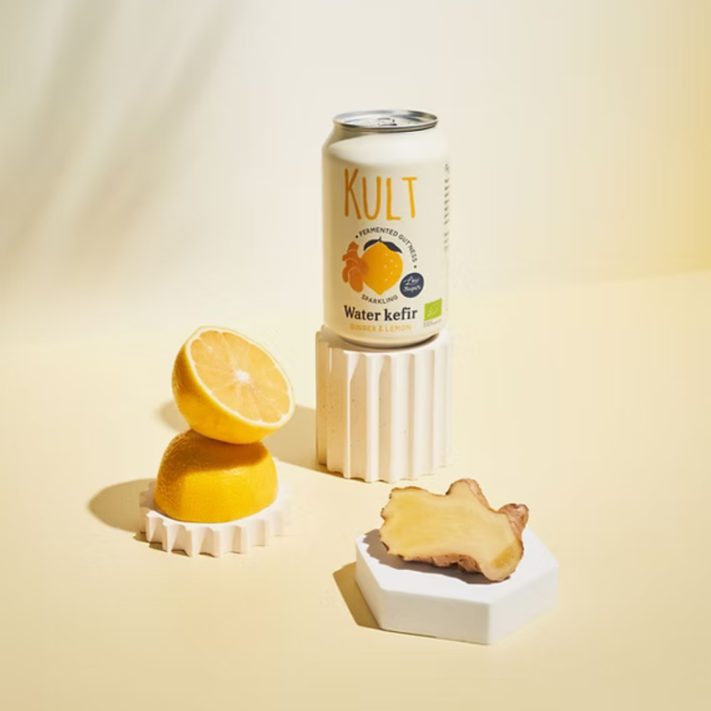 Kult Bio vodní Kefír Citron a Zázvor