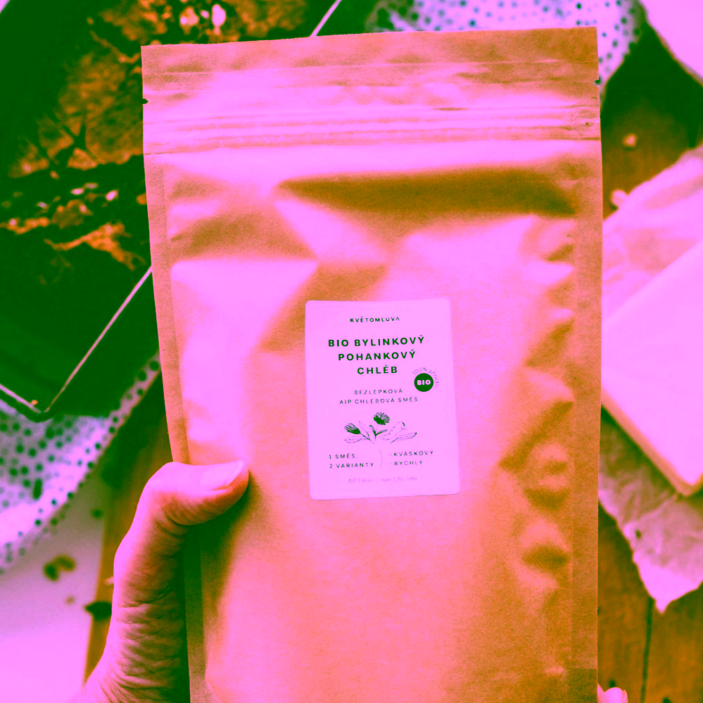 Květomluva BIO bylinkový pohankový AIP chléb (chlebová směs) 500 g