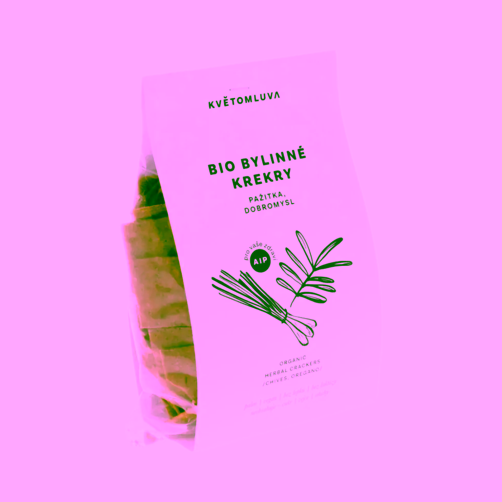 Květomluva Bio bylinné krekry AIP dobromysl, pažitka